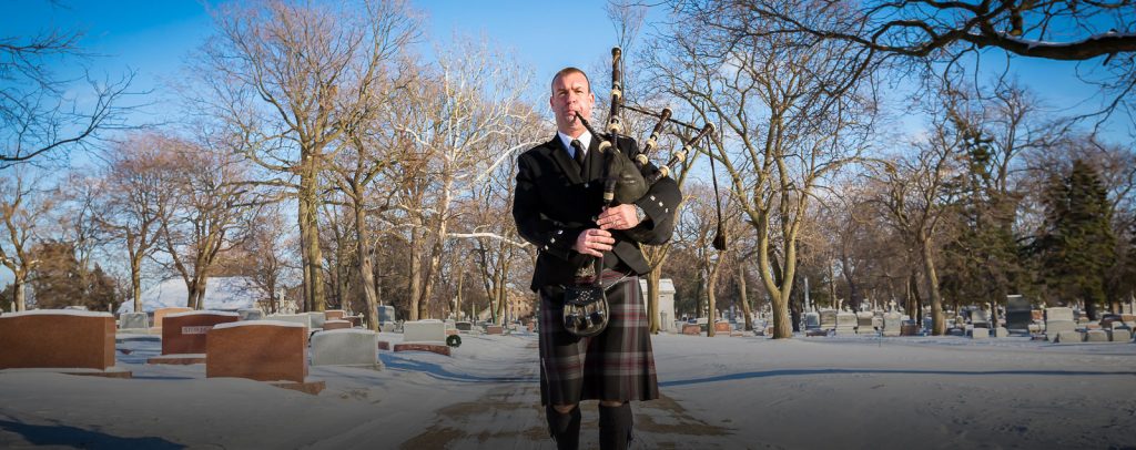 Cemetary Funeral Bagpiping Service