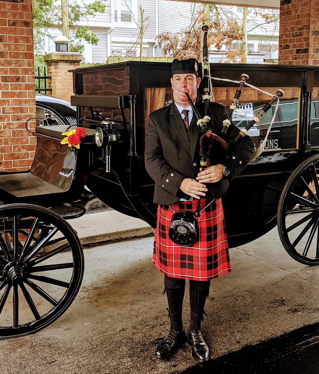 Bagpipes funeral song Telegraph